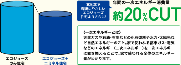 年間の一次エネルギー消費量